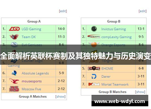 全面解析英联杯赛制及其独特魅力与历史演变